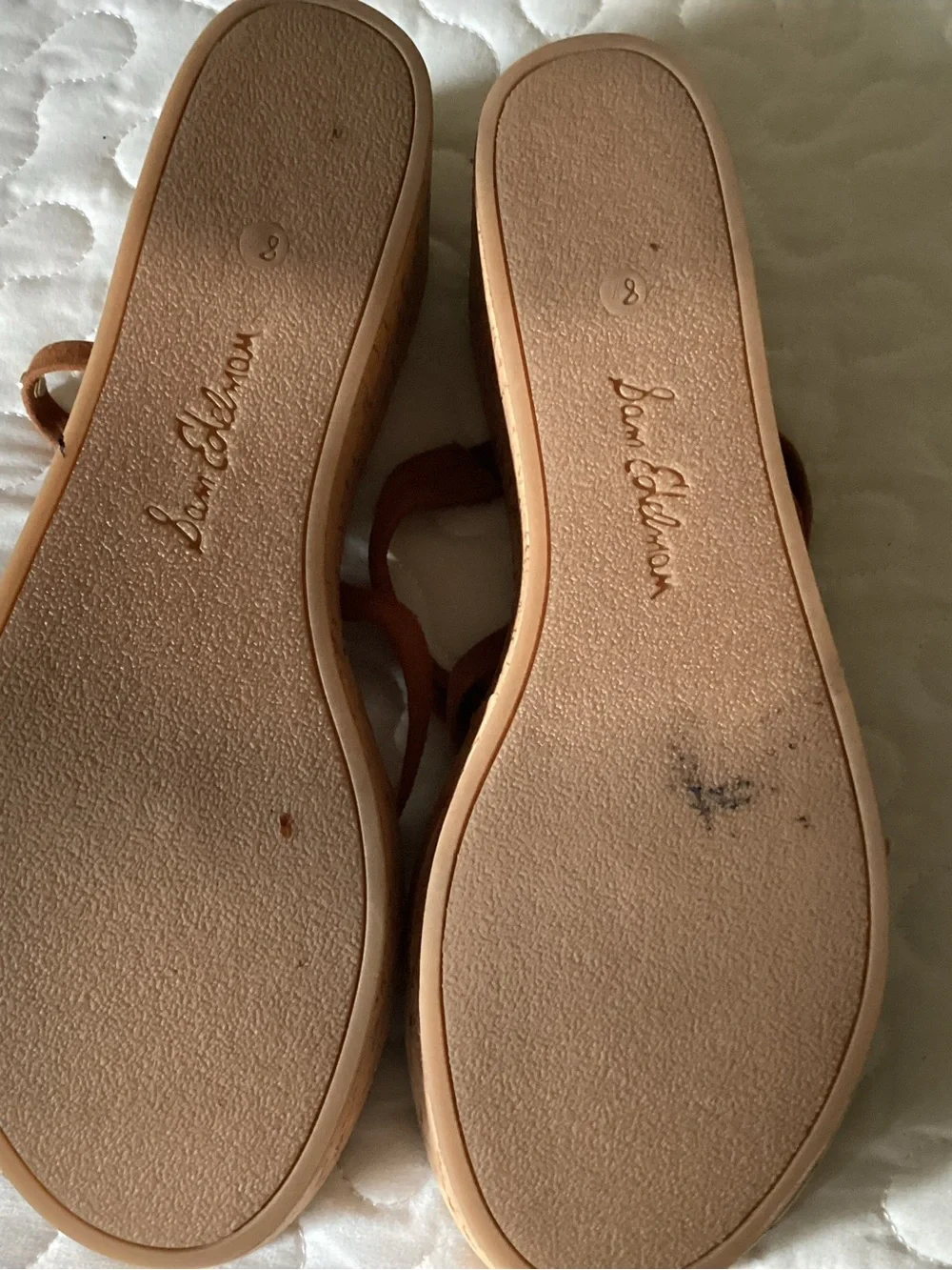 Sam Edelman Brown Suede Strappy Slide Sandals